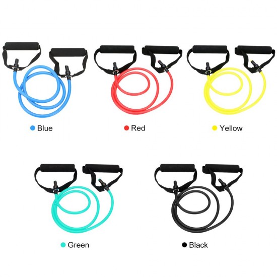 Resistance Toning Tube Bands Fitness Workout Elastic Exercise Band with Door Anchor and Carry Bag Resistance Toning Tube Bands Fitness Workout Elastic Exercise Band with Door Anchor and Carry Bag