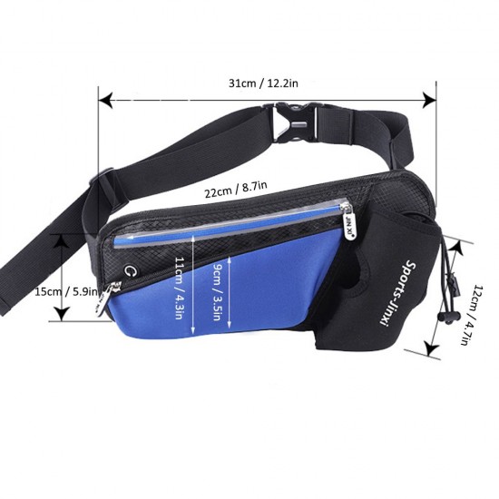 Unisex Waist Bag Waterproof Large Capacity Adjustable Strap Zipper Reflective Stripe Climbing Hiking Sports Bag Waist Pack Unisex Waist Bag Waterproof Large Capacity Adjustable Strap Zipper Reflective Stripe Climbing Hiking Sports Bag Waist Pack