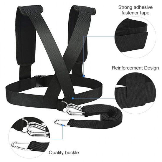 Adjustable Training Belt Resistance Elastic Belt Running Safety Training Rope Sled Harness Tire Pulling Harness Workout Resistance Bands Speed Training Adjustable Training Belt Resistance Elastic Belt Running Safety Training Rope Sled Harness Tire Pulling Harness Workout Resistance Bands Speed Training
