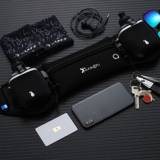 Waist Bag Running Belt with Water Bottles Phone Bag Waterproof for Sport Fitness Waist Bag Running Belt with Water Bottles Phone Bag Waterproof for Sport Fitness