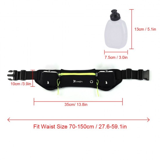 Waist Bag Running Belt with Water Bottles Phone Bag Waterproof for Sport Fitness Waist Bag Running Belt with Water Bottles Phone Bag Waterproof for Sport Fitness