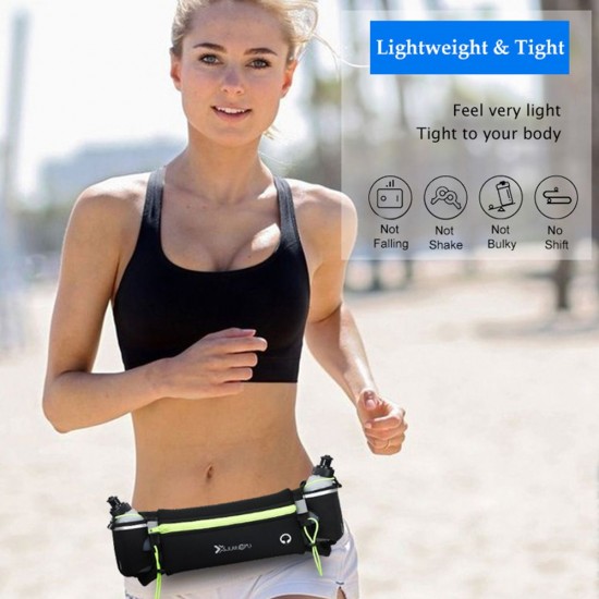 Waist Bag Running Belt with Water Bottles Phone Bag Waterproof for Sport Fitness Waist Bag Running Belt with Water Bottles Phone Bag Waterproof for Sport Fitness
