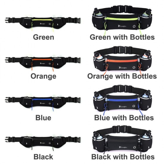 Waist Bag Running Belt with Water Bottles Phone Bag Waterproof for Sport Fitness Waist Bag Running Belt with Water Bottles Phone Bag Waterproof for Sport Fitness