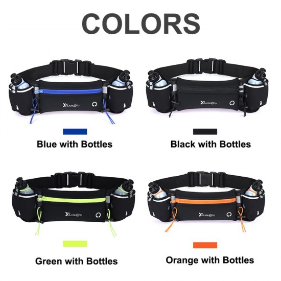 Waist Bag Running Belt with Water Bottles Phone Bag Waterproof for Sport Fitness Waist Bag Running Belt with Water Bottles Phone Bag Waterproof for Sport Fitness