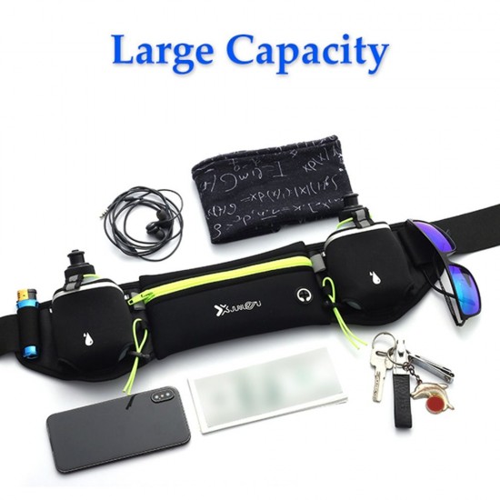 Waist Bag Running Belt with Water Bottles Phone Bag Waterproof for Sport Fitness Waist Bag Running Belt with Water Bottles Phone Bag Waterproof for Sport Fitness
