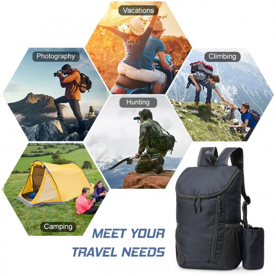 20L Lightweight Folding Backpack Water Repellent Bag for Cycling Camping Climbing Hiking Traveling Schooling 20L Lightweight Folding Backpack Water Repellent Bag for Cycling Camping Climbing Hiking Traveling Schooling