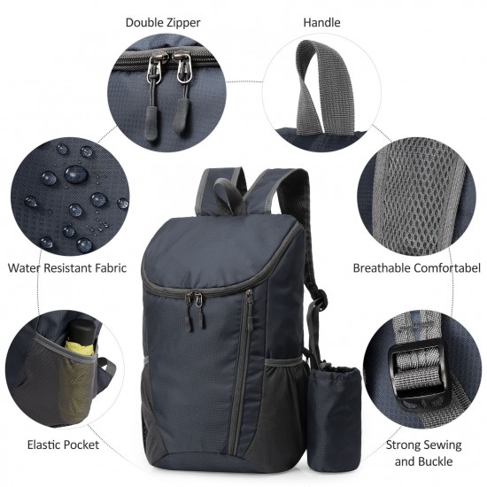 20L Lightweight Folding Backpack Water Repellent Bag for Cycling Camping Climbing Hiking Traveling Schooling 20L Lightweight Folding Backpack Water Repellent Bag for Cycling Camping Climbing Hiking Traveling Schooling