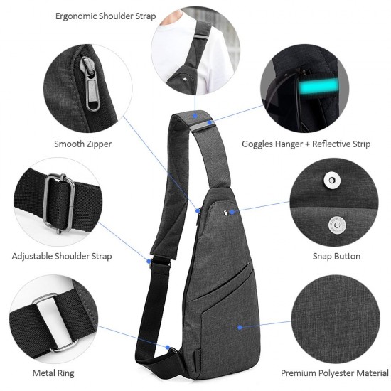 Men Chest Bag Sling Bag Crossbody Bag Single Shoulder Backpack Waterproof Travel Chest Bag Casual Daypack Men Chest Bag Sling Bag Crossbody Bag Single Shoulder Backpack Waterproof Travel Chest Bag Casual Daypack