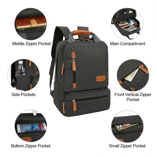 3pcs Backpack Set Women Men Laptop Backpack Shoulder Bag Small Pocket for Travel School Business Work College Fits Up to 14.5inches 3pcs Backpack Set Women Men Laptop Backpack Shoulder Bag Small Pocket for Travel School Business Work College Fits Up to 14.5inches