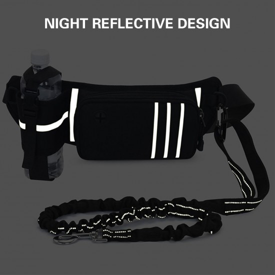 Hands Free Dog Leash Waist Bag Reflective Waist Pouch with Retractable Bungees Poop Bag Dispenser Pouch Adjustable Waist Belt for Training Walking Jogging and Running Your Pet Hands Free Dog Leash Waist Bag Reflective Waist Pouch with Retractable Bungees Poop Bag Dispenser Pouch Adjustable Waist Belt for Training Walking Jogging and Running Your Pet