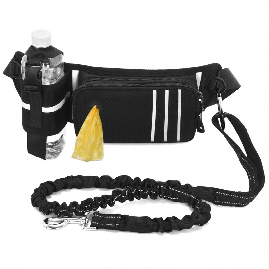 Hands Free Dog Leash Waist Bag Reflective Waist Pouch with Retractable Bungees Poop Bag Dispenser Pouch Adjustable Waist Belt for Training Walking Jogging and Running Your Pet Hands Free Dog Leash Waist Bag Reflective Waist Pouch with Retractable Bungees Poop Bag Dispenser Pouch Adjustable Waist Belt for Training Walking Jogging and Running Your Pet