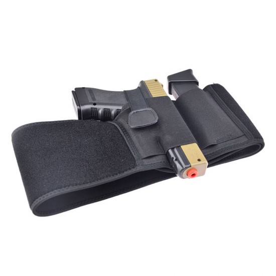 Multi-functional Concealed Carry Pistol Invisible Elastic Girdle Belt Pouch Right hand Tactical Belly Band Holster Waist Bag for Outdoor Sports Hunting Multi-functional Concealed Carry Pistol Invisible Elastic Girdle Belt Pouch Right hand Tactical Belly Band Holster Waist Bag for Outdoor Sports Hunting