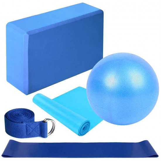 5pcs Yoga Equipment Set Include Yoga Ball Yoga Blocks Stretching Strap Resistance Loop Band Exercise Band 5pcs Yoga Equipment Set Include Yoga Ball Yoga Blocks Stretching Strap Resistance Loop Band Exercise Band