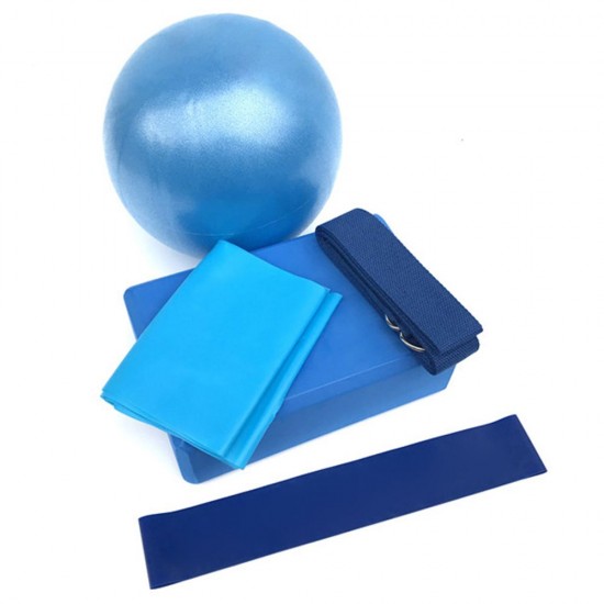 5pcs Yoga Equipment Set Include Yoga Ball Yoga Blocks Stretching Strap Resistance Loop Band Exercise Band 5pcs Yoga Equipment Set Include Yoga Ball Yoga Blocks Stretching Strap Resistance Loop Band Exercise Band