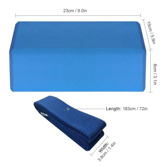 1pcs EVA Yoga Blocks 1pcs Cotton Yoga Strap Stability Blocks Yoga Strap Set for Yoga Pilates Meditation 1pcs EVA Yoga Blocks 1pcs Cotton Yoga Strap Stability Blocks Yoga Strap Set for Yoga Pilates Meditation