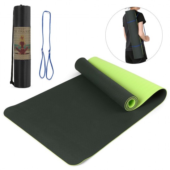72x24IN Non-slip Yoga Mat TPE Eco Friendly Fitness Pilates Gymnastics Mat Gift Carrying Strap and Storage Bag 72x24IN Non-slip Yoga Mat TPE Eco Friendly Fitness Pilates Gymnastics Mat Gift Carrying Strap and Storage Bag