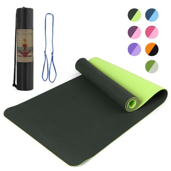 72x24IN Non-slip Yoga Mat TPE Eco Friendly Fitness Pilates Gymnastics Mat Gift Carrying Strap and Storage Bag 72x24IN Non-slip Yoga Mat TPE Eco Friendly Fitness Pilates Gymnastics Mat Gift Carrying Strap and Storage Bag