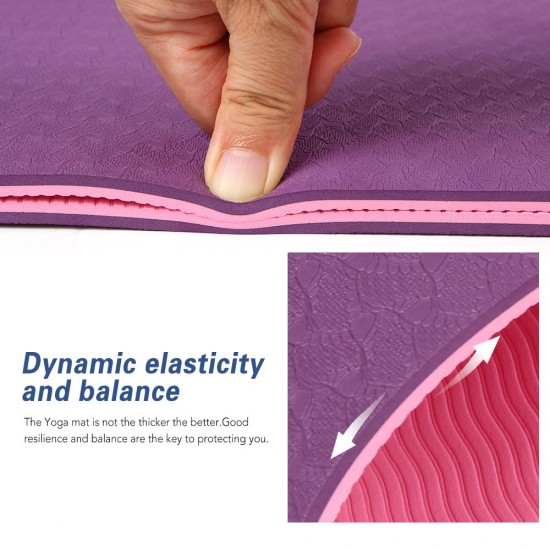 72x24IN Non-slip Yoga Mat TPE Eco Friendly Fitness Pilates Gymnastics Mat Gift Carrying Strap and Storage Bag 72x24IN Non-slip Yoga Mat TPE Eco Friendly Fitness Pilates Gymnastics Mat Gift Carrying Strap and Storage Bag
