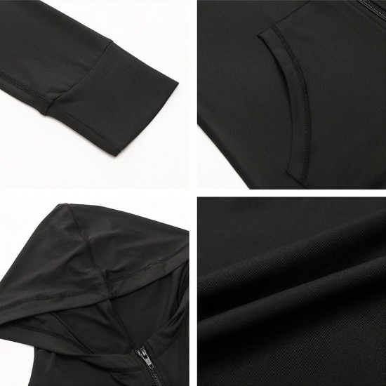 Women Full-zip Hooded Jackets Sport Hoodie Raglan Long Sleeves Pockets Workout Running Exercise Gym Track Sweatshirt Casual Tops Activewear Women Full-zip Hooded Jackets Sport Hoodie Raglan Long Sleeves Pockets Workout Running Exercise Gym Track Sweatshirt Casual Tops Activewear