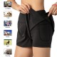 Women Running Shorts 2-in-1 with Pocket Wide Waistband Coverage Layer Liner Lounging Sport Yoga Leggings Fitness Workout Athletic Gym Home Sportswear Women Running Shorts 2-in-1 with Pocket Wide Waistband Coverage Layer Liner Lounging Sport Yoga Leggings Fitness Workout Athletic Gym Home Sportswear