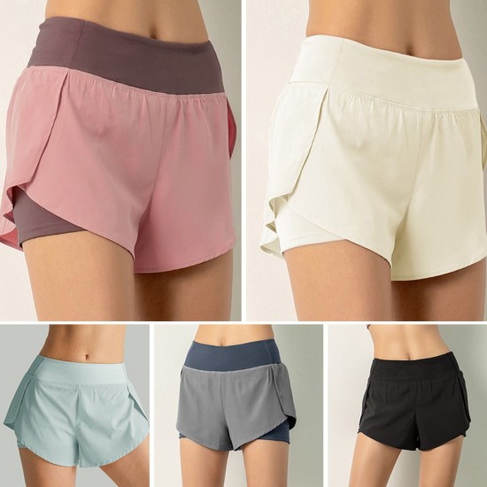 Women Running Shorts 2-in-1 with Pocket Wide Waistband Coverage Layer Liner Lounging Sport Yoga Leggings Fitness Workout Athletic Gym Home Sportswear Women Running Shorts 2-in-1 with Pocket Wide Waistband Coverage Layer Liner Lounging Sport Yoga Leggings Fitness Workout Athletic Gym Home Sportswear