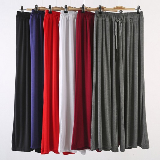 Women Wide Leg Pants Drawstring Loose Flare Dance Pants Female Trousers Yoga Workout Beach Women Wide Leg Pants Drawstring Loose Flare Dance Pants Female Trousers Yoga Workout Beach