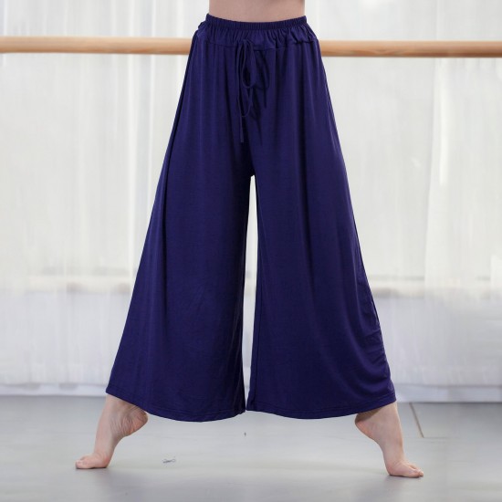 Women Wide Leg Pants Drawstring Loose Flare Dance Pants Female Trousers Yoga Workout Beach Women Wide Leg Pants Drawstring Loose Flare Dance Pants Female Trousers Yoga Workout Beach