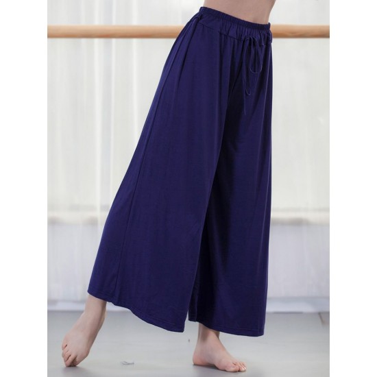 Women Wide Leg Pants Drawstring Loose Flare Dance Pants Female Trousers Yoga Workout Beach Women Wide Leg Pants Drawstring Loose Flare Dance Pants Female Trousers Yoga Workout Beach