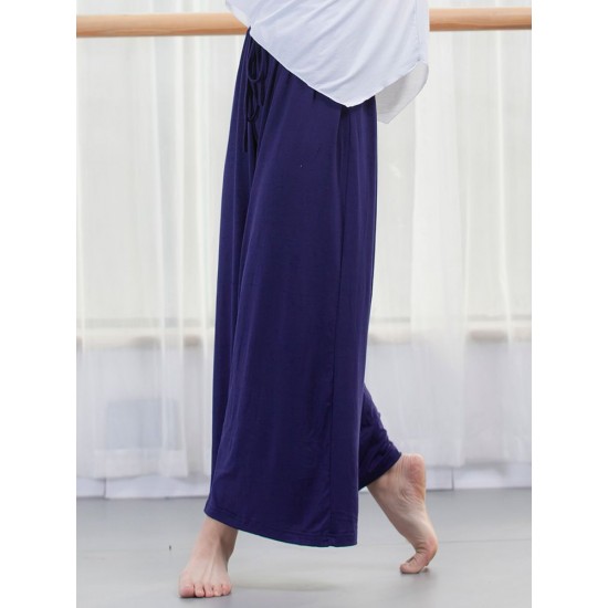 Women Wide Leg Pants Drawstring Loose Flare Dance Pants Female Trousers Yoga Workout Beach Women Wide Leg Pants Drawstring Loose Flare Dance Pants Female Trousers Yoga Workout Beach