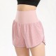 Women 2-in-1 Yoga Shorts High Waist Wide Waistband Breathable Fabric Running Dancing Fitness Sports Shorts Women 2-in-1 Yoga Shorts High Waist Wide Waistband Breathable Fabric Running Dancing Fitness Sports Shorts