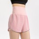 Women 2-in-1 Yoga Shorts High Waist Wide Waistband Breathable Fabric Running Dancing Fitness Sports Shorts Women 2-in-1 Yoga Shorts High Waist Wide Waistband Breathable Fabric Running Dancing Fitness Sports Shorts