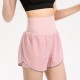 Women 2-in-1 Yoga Shorts High Waist Wide Waistband Breathable Fabric Running Dancing Fitness Sports Shorts Women 2-in-1 Yoga Shorts High Waist Wide Waistband Breathable Fabric Running Dancing Fitness Sports Shorts