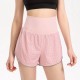 Women 2-in-1 Yoga Shorts High Waist Wide Waistband Breathable Fabric Running Dancing Fitness Sports Shorts Women 2-in-1 Yoga Shorts High Waist Wide Waistband Breathable Fabric Running Dancing Fitness Sports Shorts
