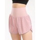 Women 2-in-1 Yoga Shorts High Waist Wide Waistband Breathable Fabric Running Dancing Fitness Sports Shorts Women 2-in-1 Yoga Shorts High Waist Wide Waistband Breathable Fabric Running Dancing Fitness Sports Shorts
