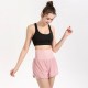Women 2-in-1 Yoga Shorts High Waist Wide Waistband Breathable Fabric Running Dancing Fitness Sports Shorts Women 2-in-1 Yoga Shorts High Waist Wide Waistband Breathable Fabric Running Dancing Fitness Sports Shorts