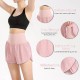 Women 2-in-1 Yoga Shorts High Waist Wide Waistband Breathable Fabric Running Dancing Fitness Sports Shorts Women 2-in-1 Yoga Shorts High Waist Wide Waistband Breathable Fabric Running Dancing Fitness Sports Shorts