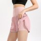 Women 2-in-1 Yoga Shorts High Waist Wide Waistband Breathable Fabric Running Dancing Fitness Sports Shorts Women 2-in-1 Yoga Shorts High Waist Wide Waistband Breathable Fabric Running Dancing Fitness Sports Shorts