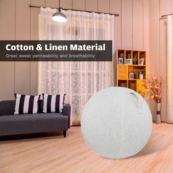 55cm/65cm/75cm Cotton+Linen Protective Yoga Ball Cover Exercise Ball Protection Skin Wrap Accessory 55cm/65cm/75cm Cotton+Linen Protective Yoga Ball Cover Exercise Ball Protection Skin Wrap Accessory