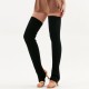 Women Yoga Stockings Open Heel Ribbed Knit Thigh High Leg Warmers for Ballet Dancing Lounging Women Yoga Stockings Open Heel Ribbed Knit Thigh High Leg Warmers for Ballet Dancing Lounging