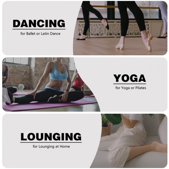 Women Yoga Stockings Open Heel Ribbed Knit Thigh High Leg Warmers for Ballet Dancing Lounging Women Yoga Stockings Open Heel Ribbed Knit Thigh High Leg Warmers for Ballet Dancing Lounging