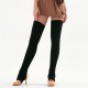 Women Yoga Stockings Open Heel Ribbed Knit Thigh High Leg Warmers for Ballet Dancing Lounging Women Yoga Stockings Open Heel Ribbed Knit Thigh High Leg Warmers for Ballet Dancing Lounging