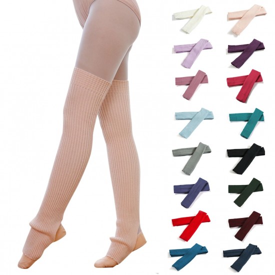 Women Yoga Stockings Open Heel Ribbed Knit Thigh High Leg Warmers for Ballet Dancing Lounging Women Yoga Stockings Open Heel Ribbed Knit Thigh High Leg Warmers for Ballet Dancing Lounging