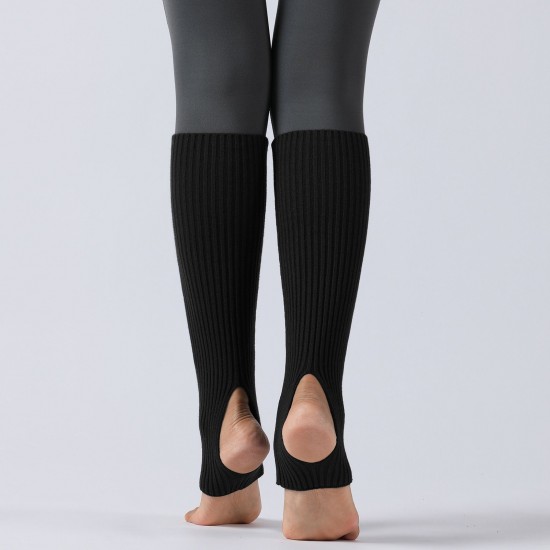 Women Stockings Open Heel Knee High Leg Warmers Ribbed Knit for Yoga Ballet Dancing Lounging Women Stockings Open Heel Knee High Leg Warmers Ribbed Knit for Yoga Ballet Dancing Lounging