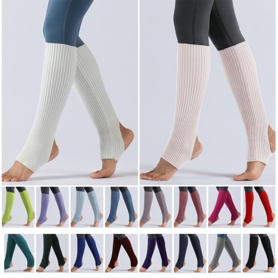 Women Stockings Open Heel Knee High Leg Warmers Ribbed Knit for Yoga Ballet Dancing Lounging Women Stockings Open Heel Knee High Leg Warmers Ribbed Knit for Yoga Ballet Dancing Lounging