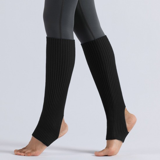Women Stockings Open Heel Knee High Leg Warmers Ribbed Knit for Yoga Ballet Dancing Lounging Women Stockings Open Heel Knee High Leg Warmers Ribbed Knit for Yoga Ballet Dancing Lounging