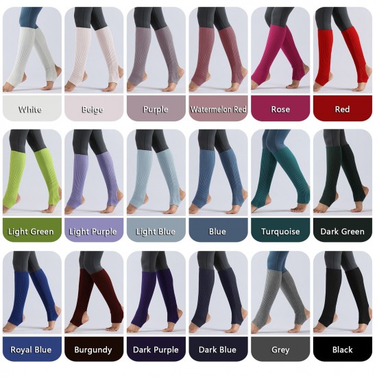 Women Stockings Open Heel Knee High Leg Warmers Ribbed Knit for Yoga Ballet Dancing Lounging Women Stockings Open Heel Knee High Leg Warmers Ribbed Knit for Yoga Ballet Dancing Lounging