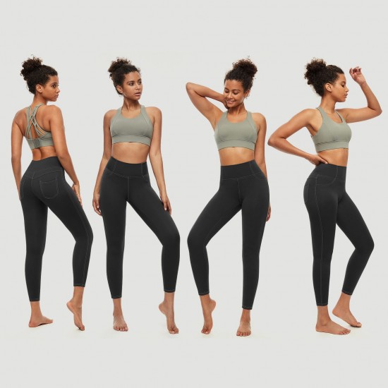 Women Leggings High Waist Back Pocket Quick-dry Moisture-wicking Tight Slimming Pants Running Fitness Workout Yoga Pants Women Leggings High Waist Back Pocket Quick-dry Moisture-wicking Tight Slimming Pants Running Fitness Workout Yoga Pants
