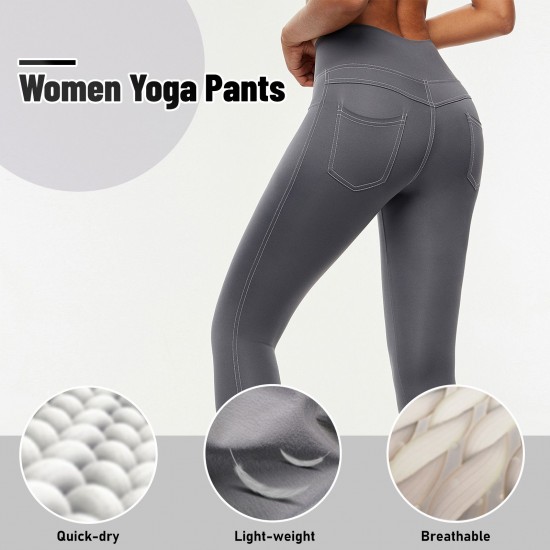 Women Leggings High Waist Back Pocket Quick-dry Moisture-wicking Tight Slimming Pants Running Fitness Workout Yoga Pants Women Leggings High Waist Back Pocket Quick-dry Moisture-wicking Tight Slimming Pants Running Fitness Workout Yoga Pants