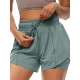 2 in 1 Women Sport Shorts Elastic Waist Quick Dry Gym Workout Yoga Short Pants 2 in 1 Women Sport Shorts Elastic Waist Quick Dry Gym Workout Yoga Short Pants