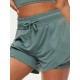 2 in 1 Women Sport Shorts Elastic Waist Quick Dry Gym Workout Yoga Short Pants 2 in 1 Women Sport Shorts Elastic Waist Quick Dry Gym Workout Yoga Short Pants